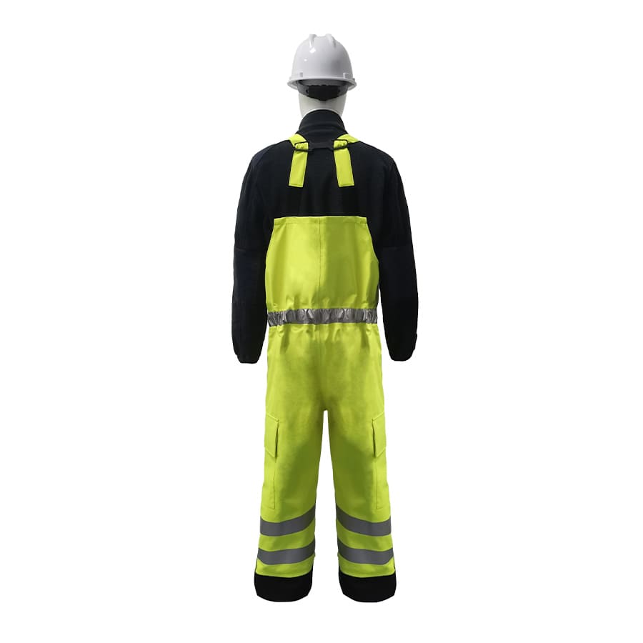 GORE-TEX PYRAD® 4SEASON CAT 3 FR/ARC Rated Breathable High Visibility Rainwear Bib Trouser Yellow/Black