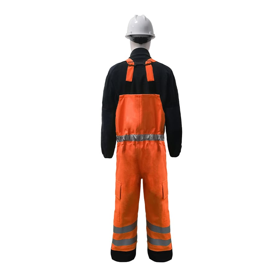 GORE-TEX PYRAD® EXTREME CAT 3 FR/ARC Rated Breathable High Visibility Rainwear Bib Trouser Orange/Black