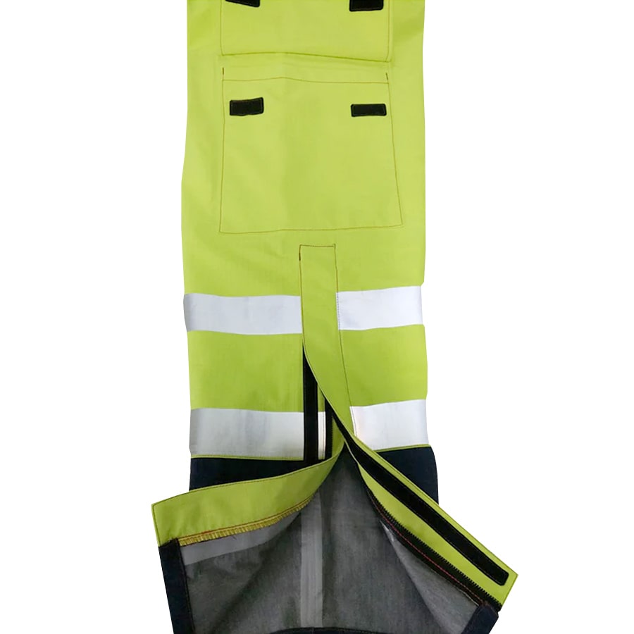 GORE-TEX PYRAD® 4SEASON CAT 3 FR/ARC Rated Breathable High Visibility Rainwear Bib Trouser Yellow/Black