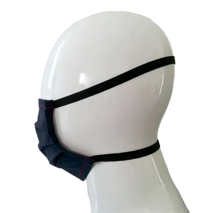 PRO ARC FR/ARC FACE MASK 100% COTTON FABRIC ELASTICATED 10 NAVY MASKS