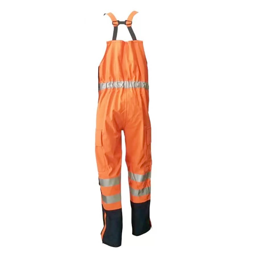 PRO ARC FR/ARC CAT 3 Breathable High Visibility Rainwear Bib Trouser Orange/Navy