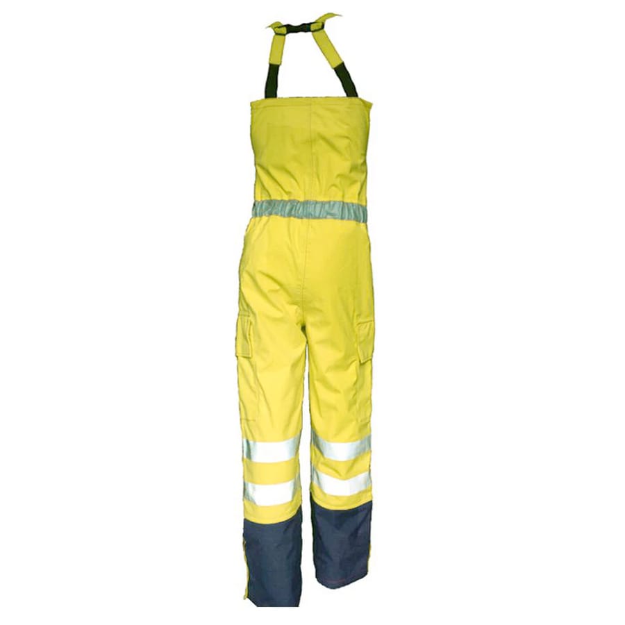 PRO ARC FR/ARC CAT 3 Breathable High Visibility Rainwear Bib Trouser Yellow/Navy