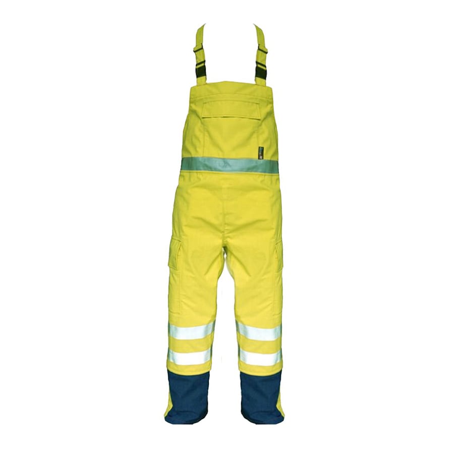 PRO ARC FR/ARC CAT 3 Breathable High Visibility Rainwear Bib Trouser Yellow/Navy