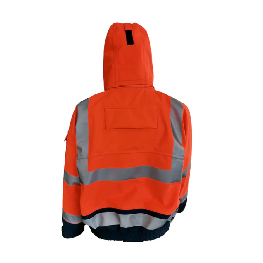 PRO ARC FR/ARC CAT 3 Breathable High Visibility Rainwear Coat Orange/Navy