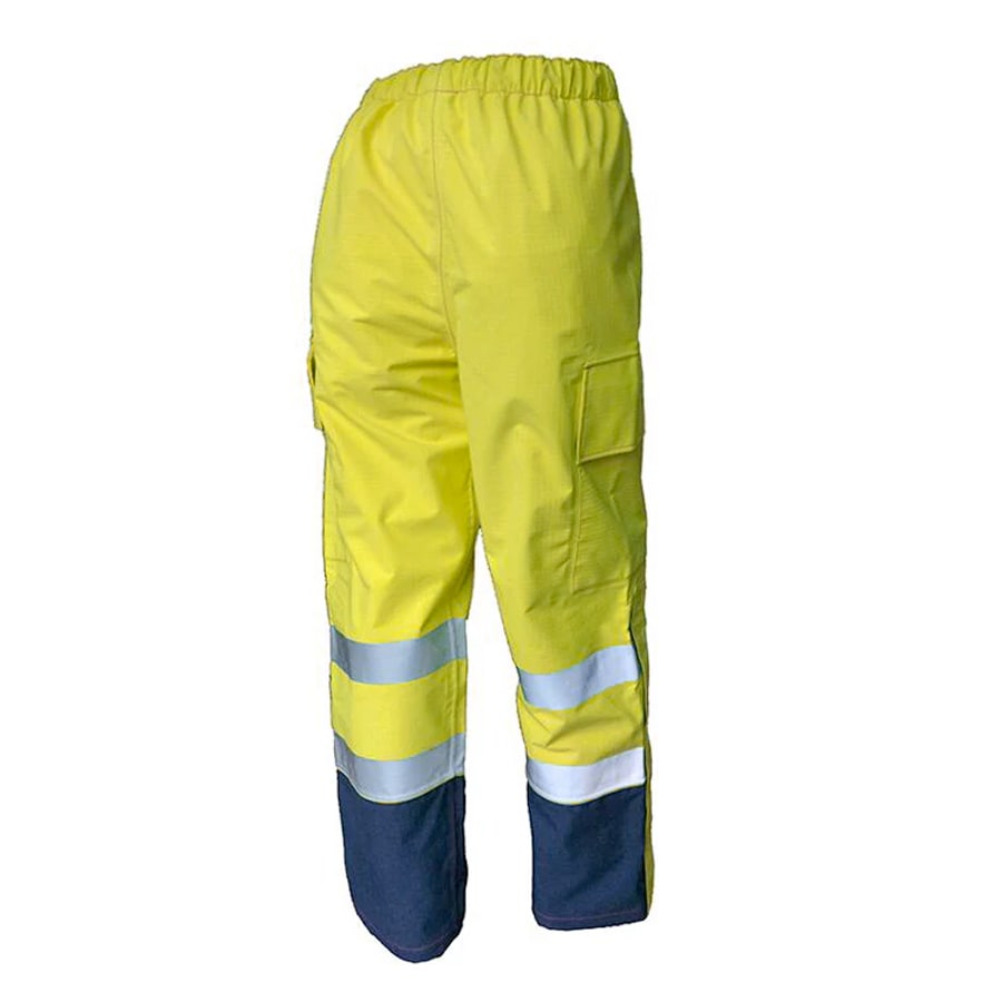 PRO ARC FR/ARC CAT 3 Breathable High Visibility Rainwear Over Trouser Yellow/Navy