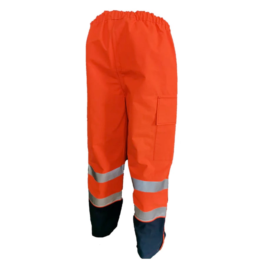 GORE-TEX PYRAD® 4SEASON CAT 3 FR/ARC Rated Breathable High Visibility Rainwear Over Trouser Orange/Black