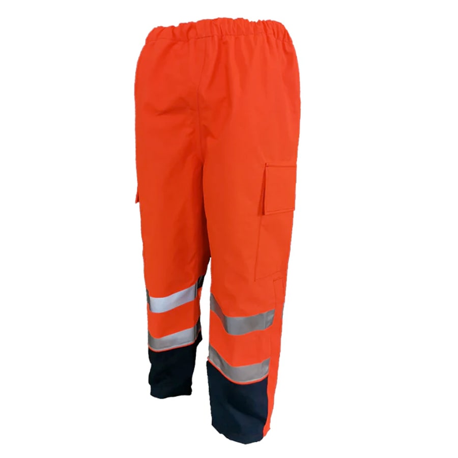 GORE-TEX PYRAD® 4SEASON CAT 3 FR/ARC Rated Breathable High Visibility Rainwear Over Trouser Orange/Black